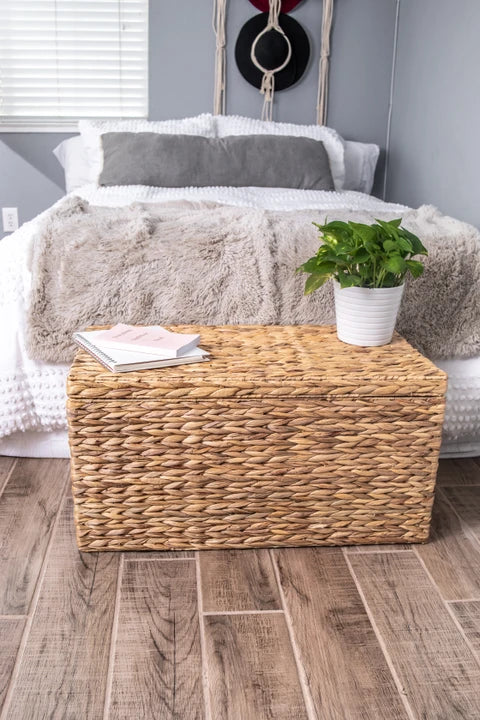 Velmora™ Natural Water Hyacinth Storage Trunk, Large
