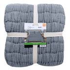 Velmora™ Check Matelasse Quilt, Washed Indigo, Full/Queen