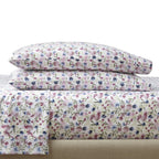 Velmora™ 4-Piece 300 Thread Count Bashful Blooms Cool Cotton Sateen Bed Sheet Set, Queen - Deep Pocket