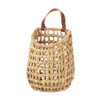 Velmora™ (2 pack) Water Hyacinth Hanging Basket with Faux Leather Strap