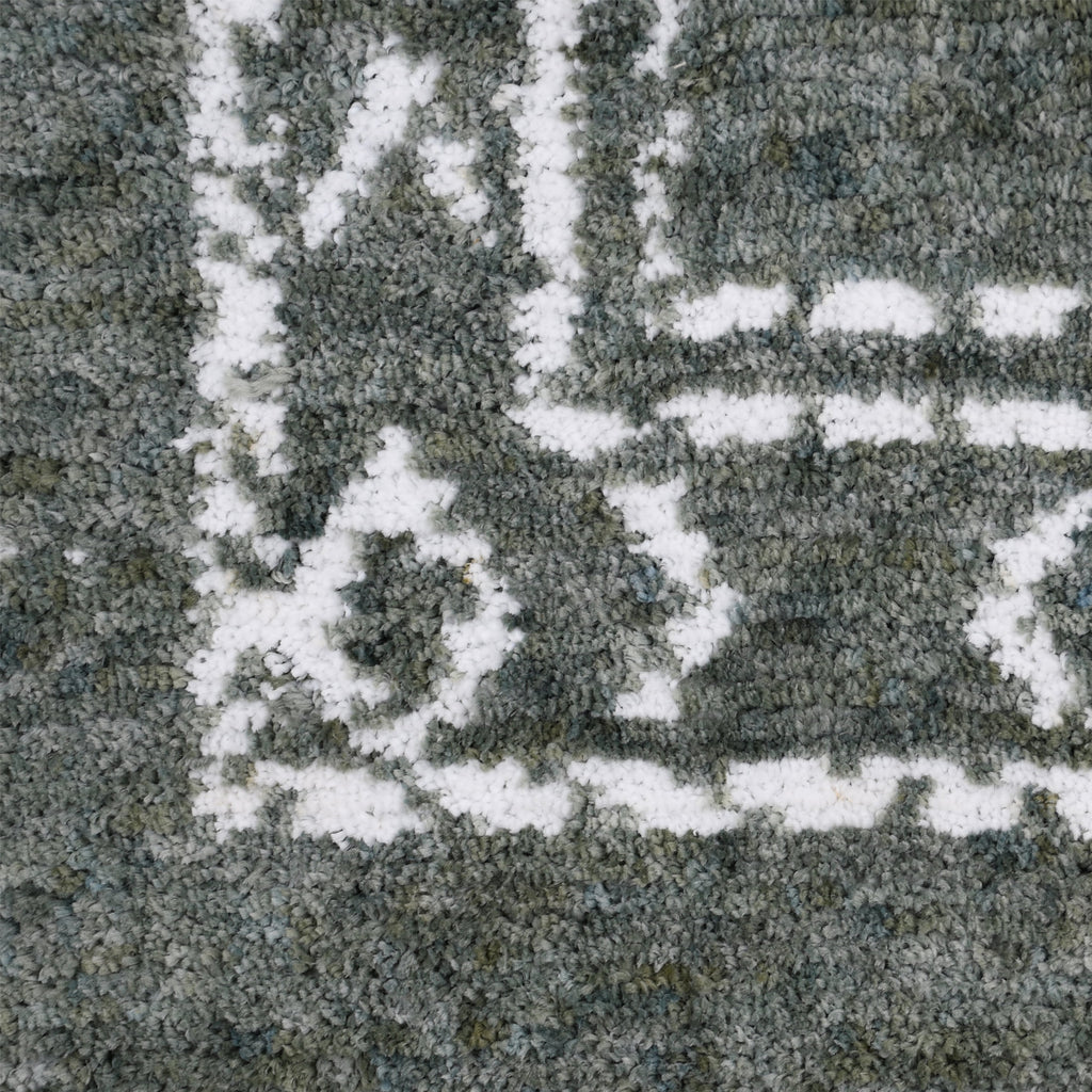 Velmora™ Green Bordered Tufted Washable Area Rug, 8 ft x 10 ft