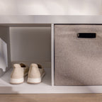Velmora™ 5 Cube Vertical Storage Organizer, White Texture