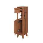 Velmora™ Greyson Slim Bathroom Storage Cabinet with Toilet Paper Holder, Walnut Finish