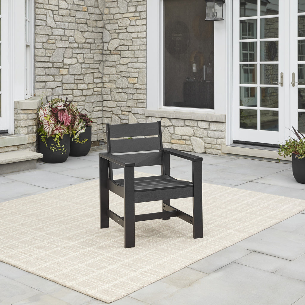 Velmora™ Ezra Outdoor HDPE Dining Chair Set, 2-Pack, Black