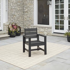 Velmora™ Ezra Outdoor HDPE Dining Chair Set, 2-Pack, Black