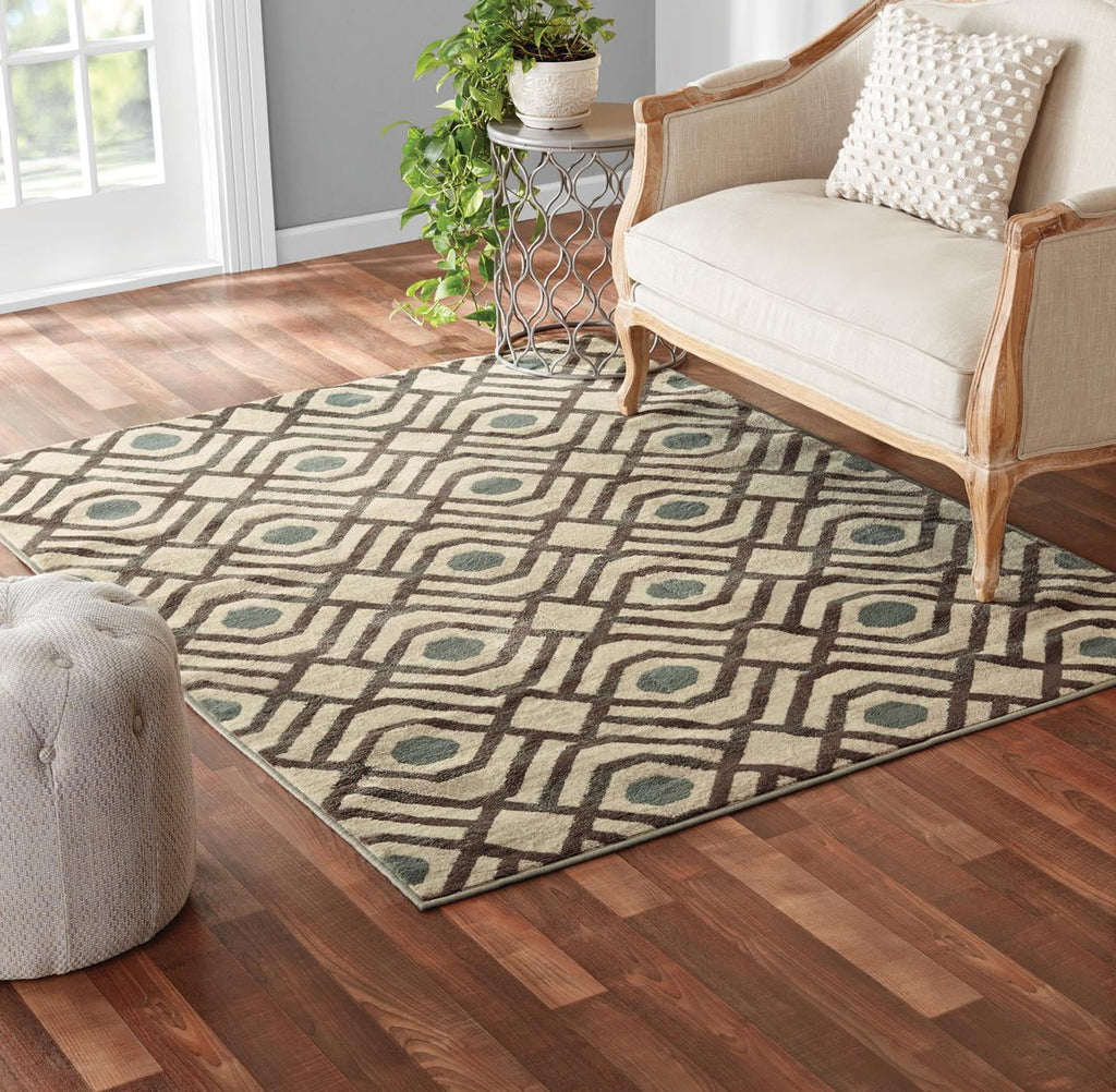 Velmora™ Neutral Geometric Beige 3 Piece Indoor Area Rug Set