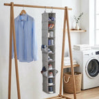 Velmora™ (2 pack) Gray 10-Shelf Hanging Closet Organizer with Side Pockets