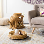 Velmora™ Balford Elephant Storage Accent Table with Tray Top, Natural