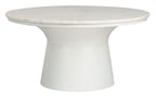 Velmora™ Mila Modern Round Pedestal Coffee Table, White Marble