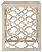 Velmora™ Lonny Geometric Nautical Wood End Table, Grey