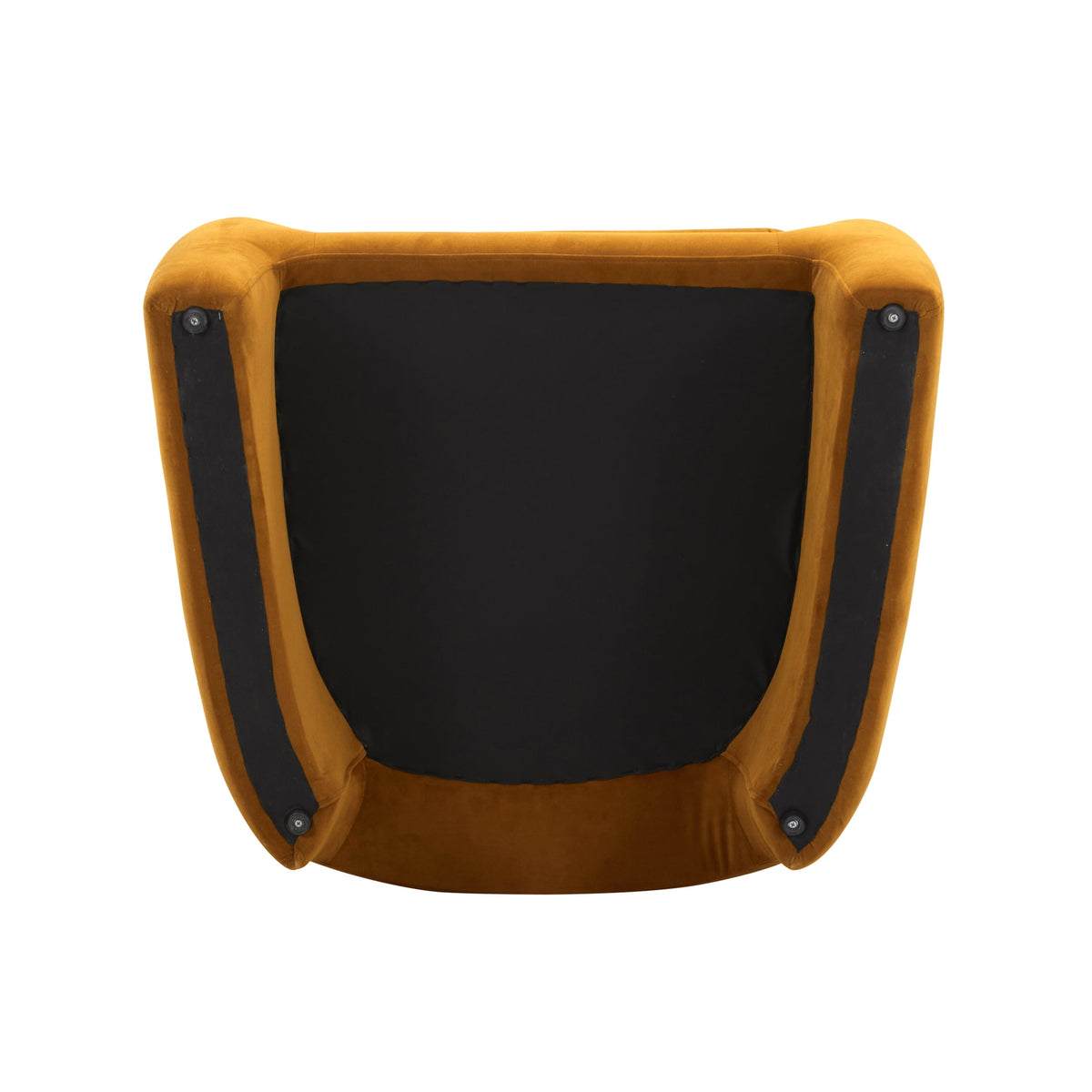 Velmora™ Emerson Curvy Accent Chair, Ochre Velvet