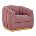 Velmora™ Lillian Accent Swivel Chair, Rose Boucle