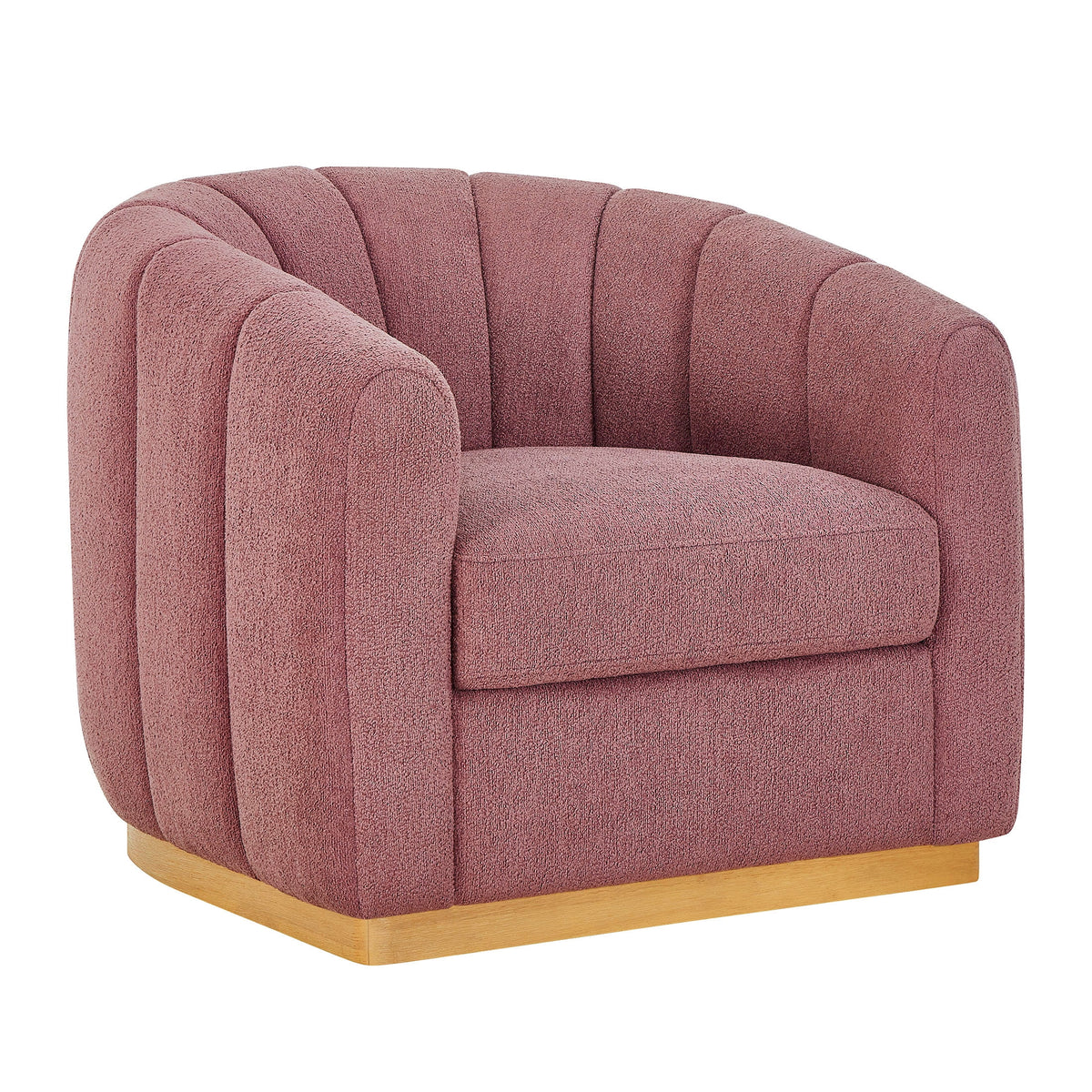 Velmora™ Lillian Accent Swivel Chair, Rose Boucle