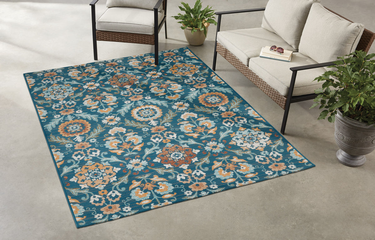 Velmora™ 5' x 7' Multi Medallion Outdoor Rug