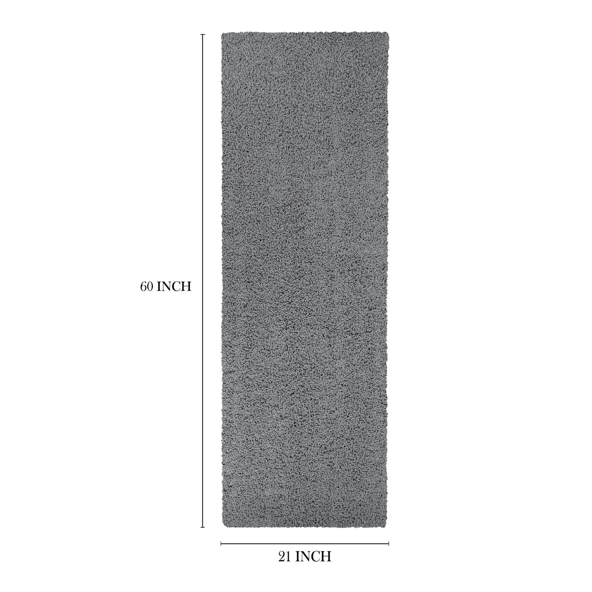 Velmora™ (2 pack) Solid Gray Shag Indoor Runner Rug, 1 ft 9 in x 5 ft