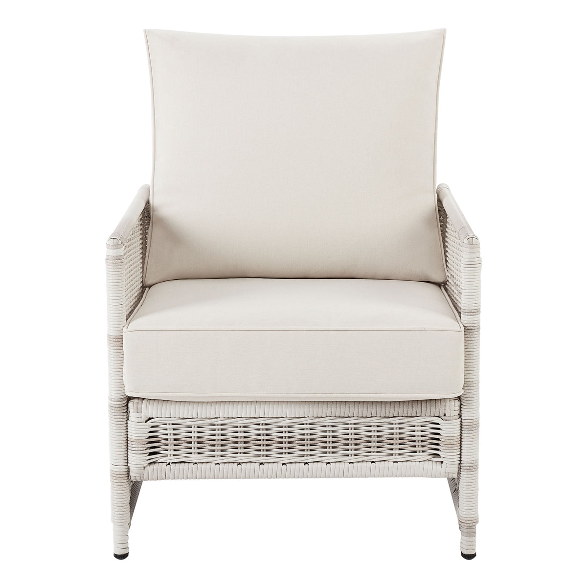 Velmora™ Paige Outdoor Wicker Stationary Lounge Chairs, Set of 2, White