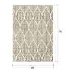 Velmora™ Palm Leaf Indoor Area Rug, Green/Ivory, 5 ft x 7 ft