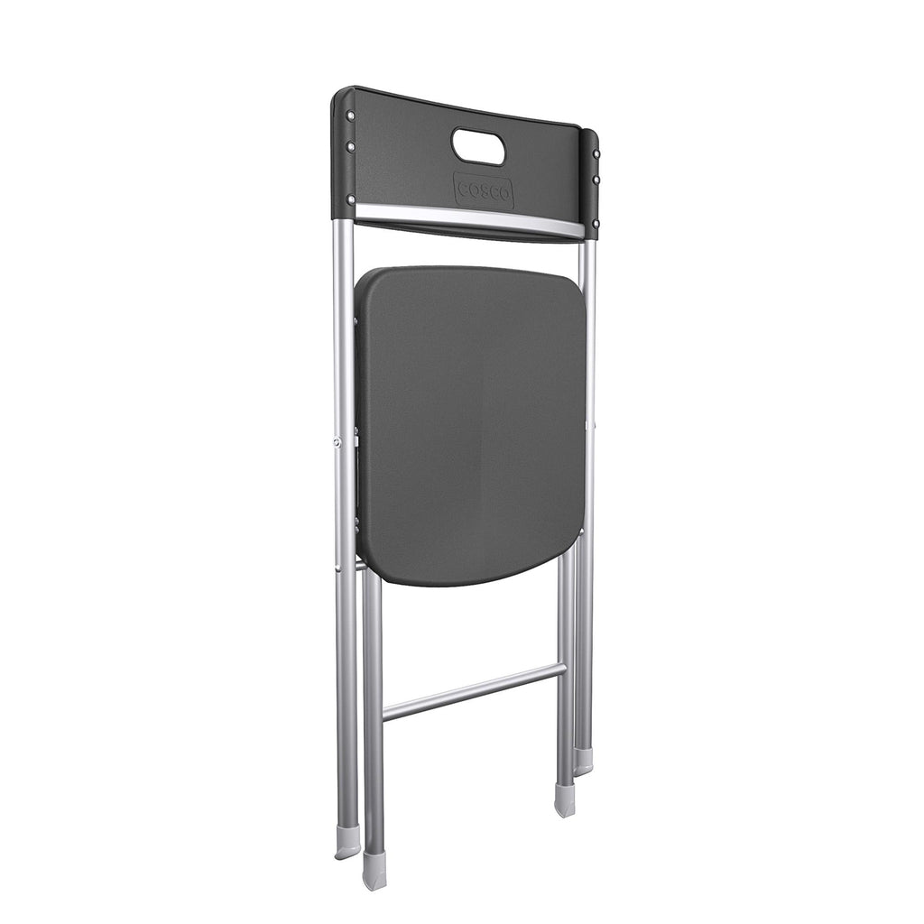 Velmora™ Resin Seat & Back Folding Chair, Black, 4-Pack