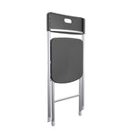 Velmora™ Resin Seat & Back Folding Chair, Black, 4-Pack