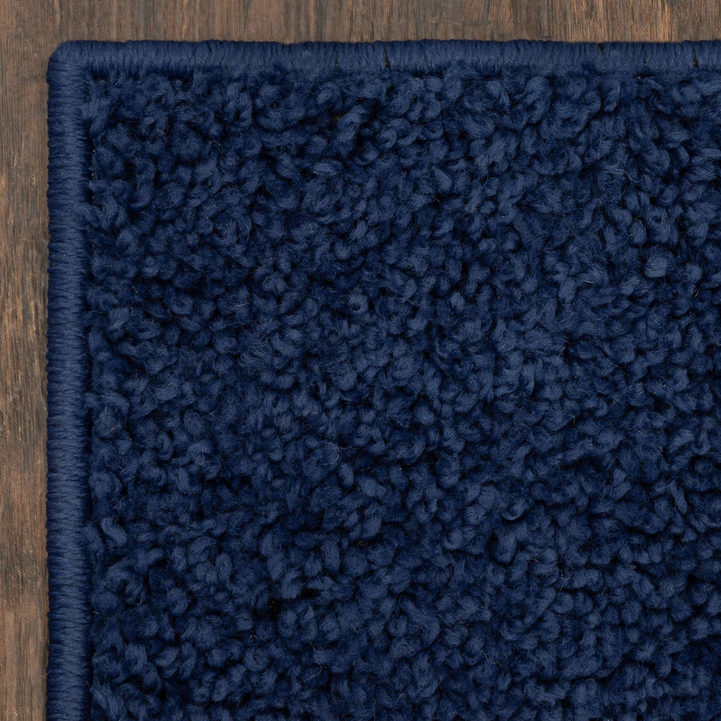 Velmora™ Traditional Solid Navy Youth Shag Indoor Area Rug, 5 ft x 7 ft