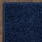 Velmora™ (2 pack) Traditional Solid Navy Youth Shag Indoor Area Rug, 5 ft x 7 ft