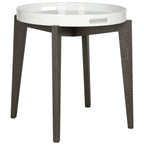 Velmora™ Ben Mid Century Lacquer Tray Top Side Table