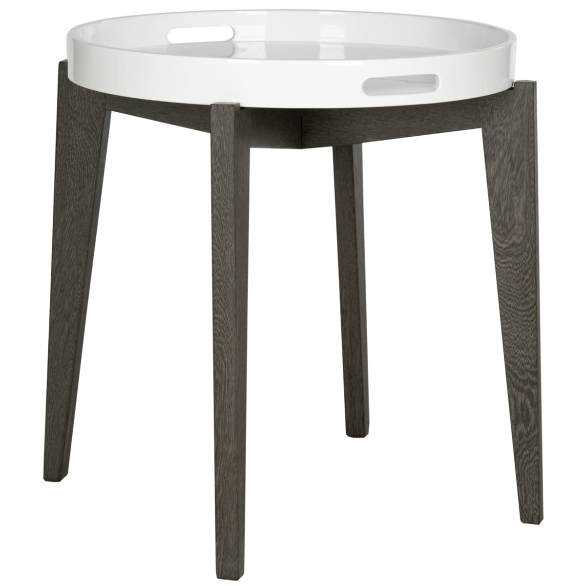 Velmora™ Ben Mid Century Lacquer Tray Top Side Table