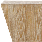 Velmora™ Natak Nautical Straight Curved Oak Side Table, Pickled Oak