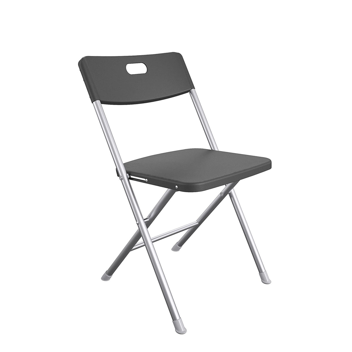 Velmora™ Resin Seat & Back Folding Chair, Black, 4-Pack