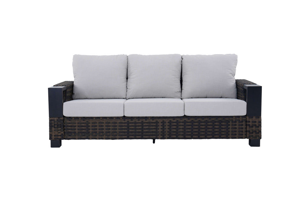 Velmora™ Rockport Outdoor Wicker Sofa, Brown