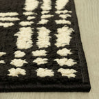 Velmora™ Transitional Grid Plaid Black Indoor Area Rug, 5 ft x 7 ft
