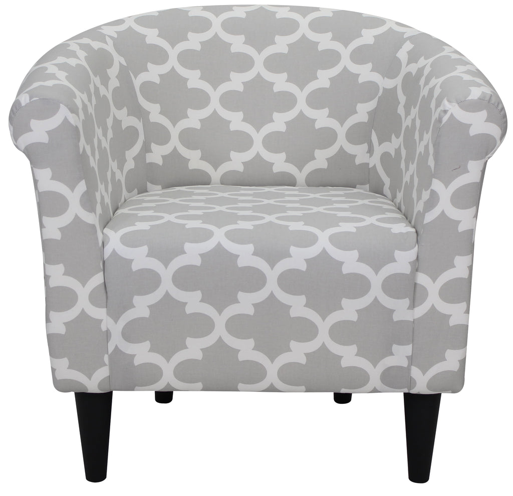 Velmora™ Microfiber Bucket Accent Chair, Fynn Gray