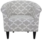 Velmora™ Microfiber Bucket Accent Chair, Fynn Gray