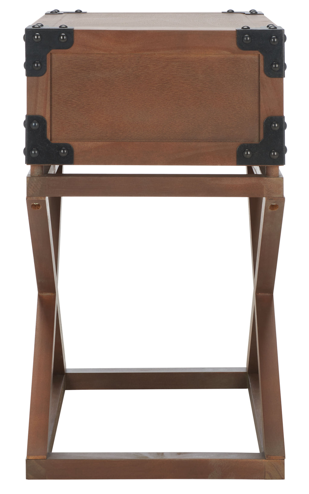 Velmora™ Dunstan Rustic Accent Table With Storage Drawer, Washed Natural Pine