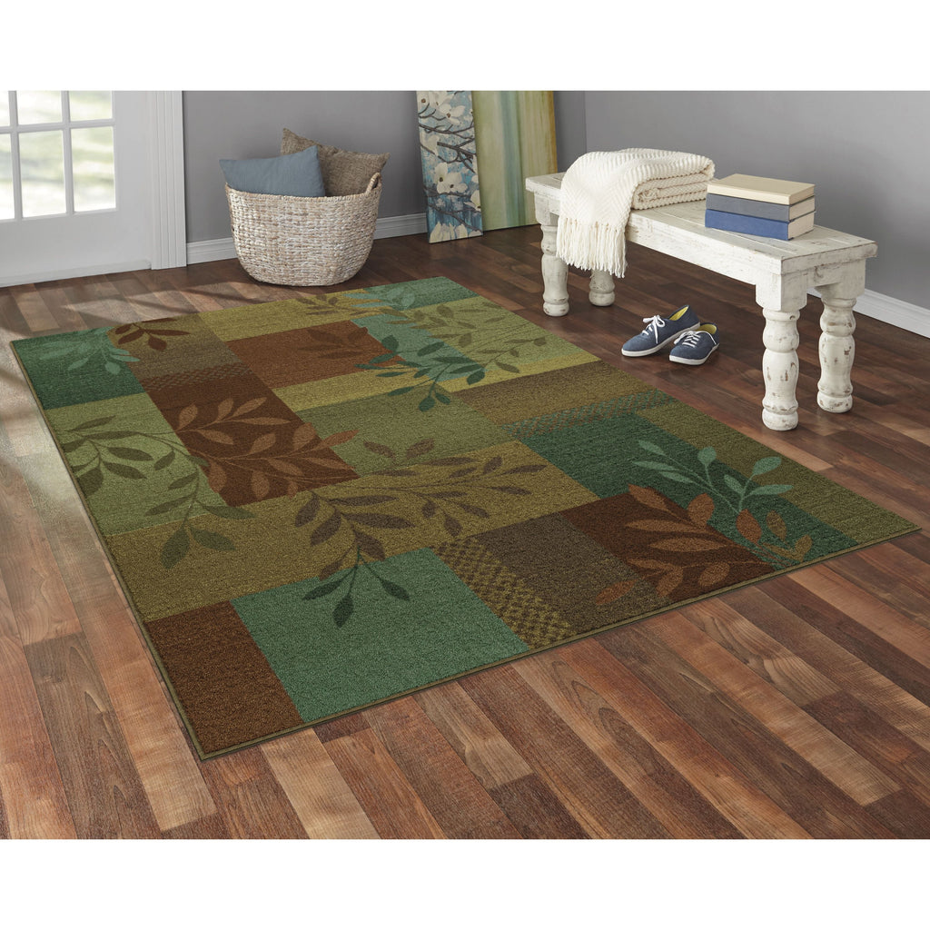 Velmora™ Traditional Leaf Block Multicolor Indoor Area Rug, 5' x 7'