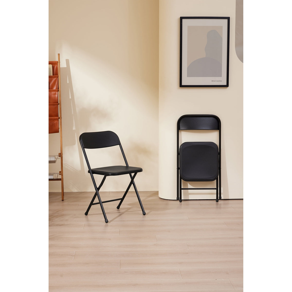 Velmora™ Banquet Resin Folding Chair, Black, Set of 6
