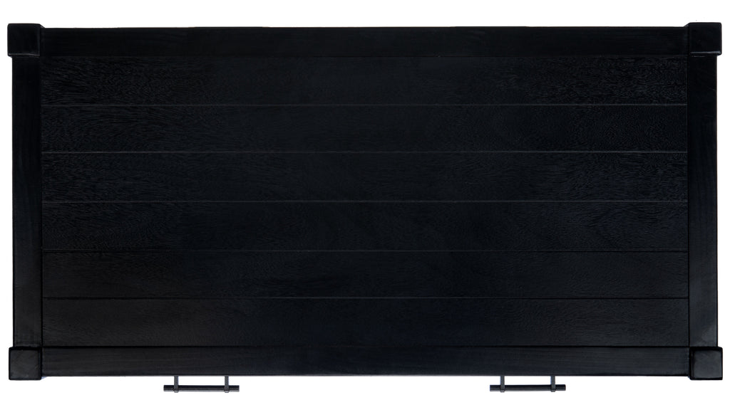 Velmora™ Filbert Solid 2 Drawer Coffee Table, Black