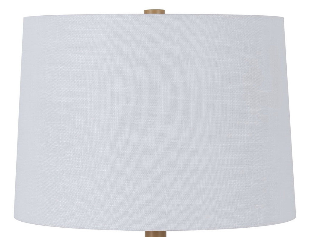 Velmora™ 22 in Brown Rope Table Lamp with White Shade