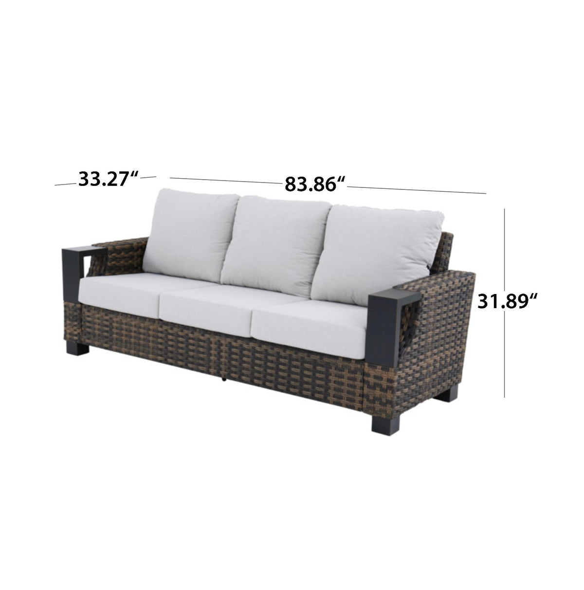 Velmora™ Rockport Outdoor Wicker Sofa, Brown