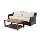 Velmora™ Bellamy Table, Dark Brown Wicker