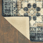 Velmora™ Distressed Vintage Persian Indoor Area Rug, Blue, 5 ft x 7 ft