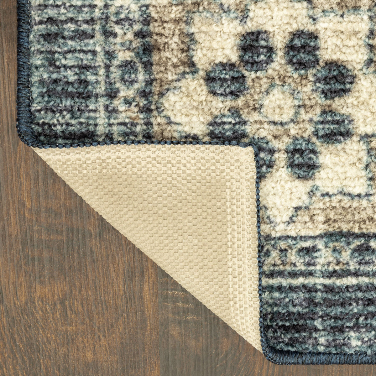 Velmora™ Distressed Vintage Persian Indoor Area Rug, Blue, 5 ft x 7 ft