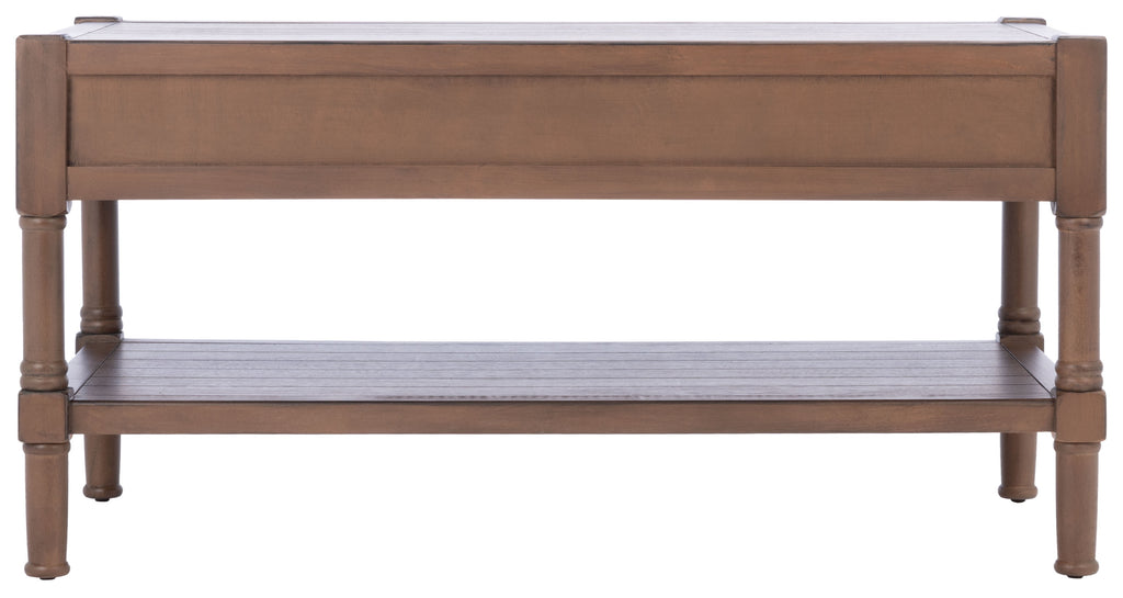 Velmora™ Filbert Solid 2 Drawer Coffee Table, Brown