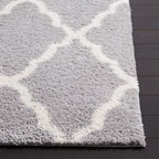Velmora™ Gray & Ivory Plush Trellis Shag Indoor Area Rug, 5' x 7'