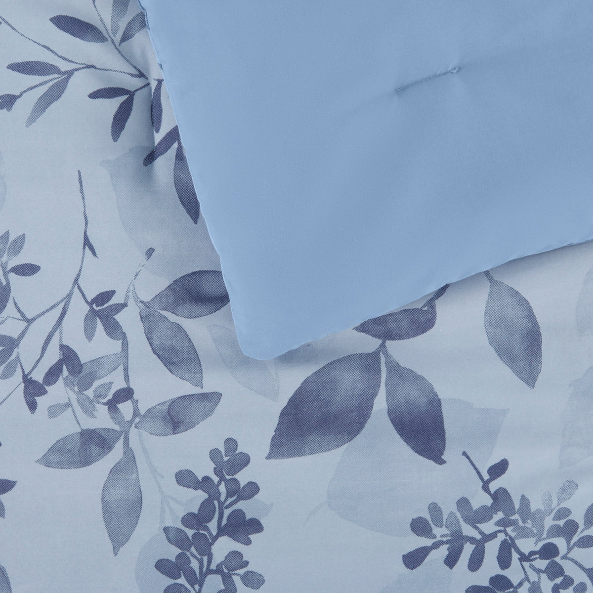 Velmora™ Reversible Bed-in-a-Bag Comforter and Sheet Set, 8-Piece, Twin, Blue Floral