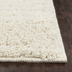 Velmora™ (2 pack) Traditional Solid Ivory Shag Indoor Area Rug, 5 ft x 7 ft