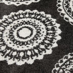 Velmora™ 9'X12' Charcoal Gray Medallion Shag Indoor Area Rug