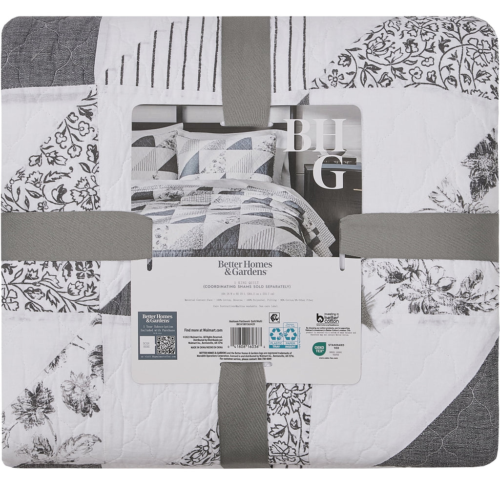 Velmora™ Heirloom Patchwork Quilt, Full/Queen Bedding