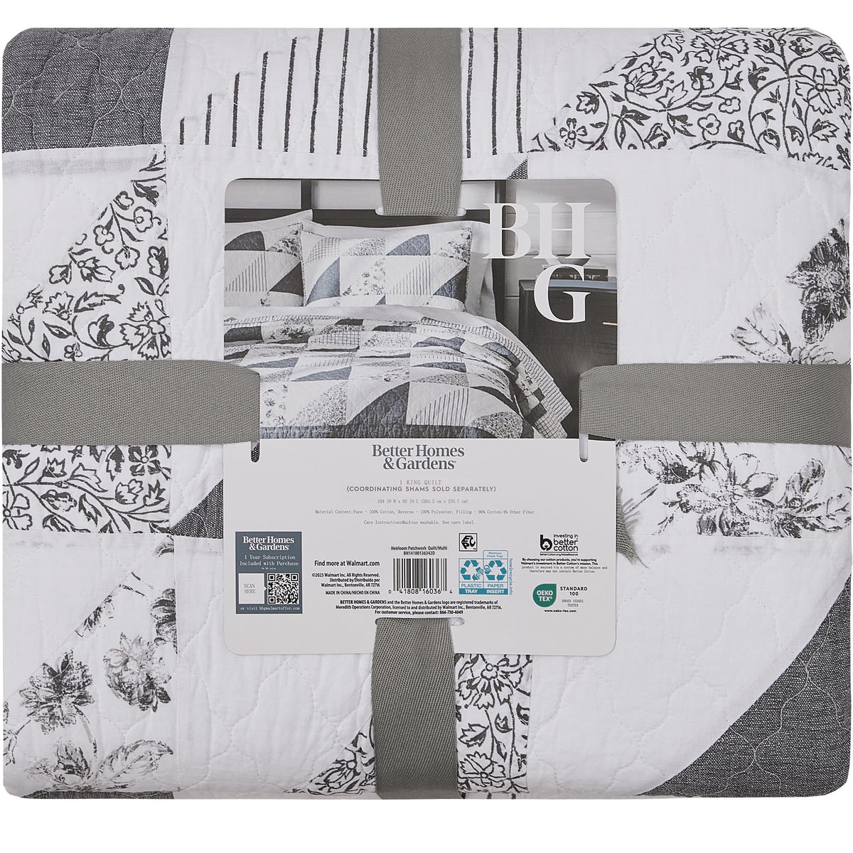 Velmora™ Heirloom Patchwork Quilt, Full/Queen Bedding