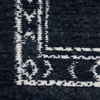 Velmora™ Washed Indigo Bordered Tufted Washable Area Rug, 5 ft x 7 ft